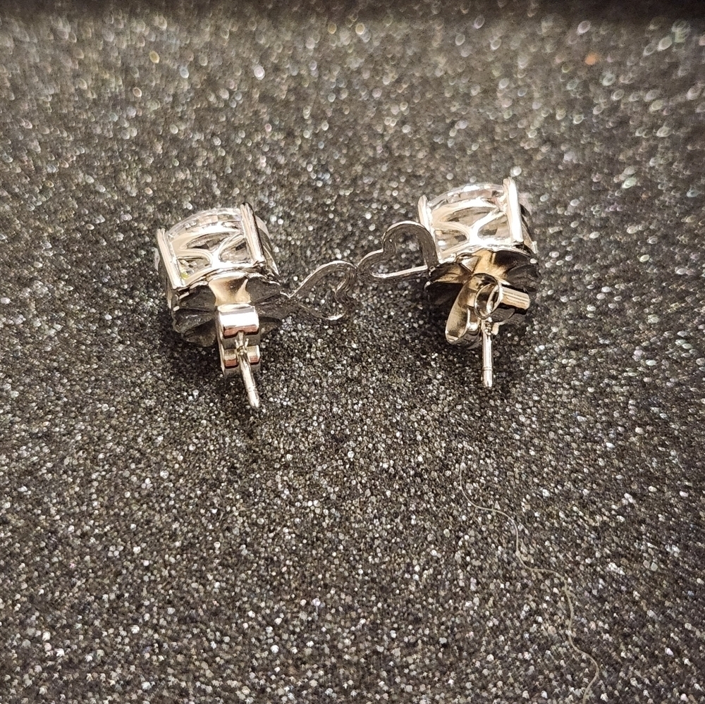Sterling‎ Silver Stud Earrings New Open Box Hearts Jtv - Picture 3 of 3
